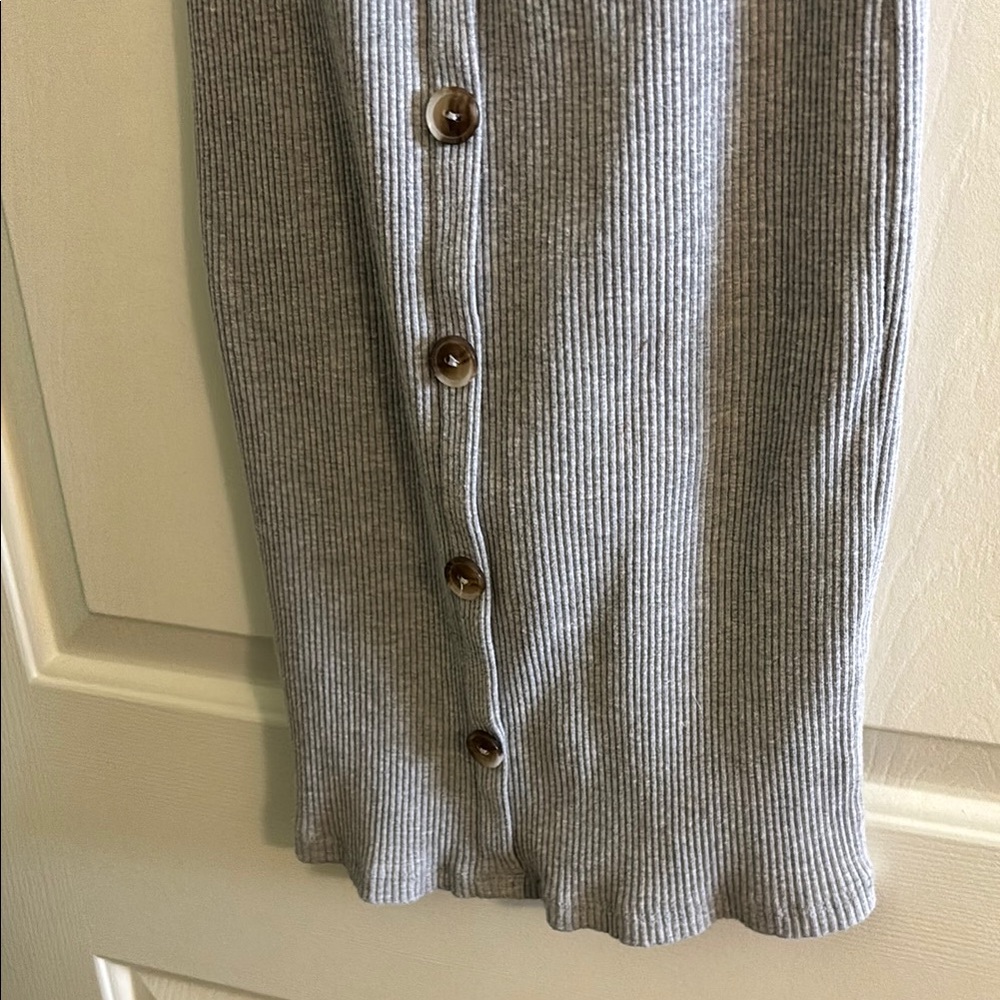 Final Touch Gray Ribbed Dress - Picture 4 of 4